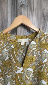 Michael Kors Paisley Print Tie-Sleeve Blouse Size S Small - Image 2