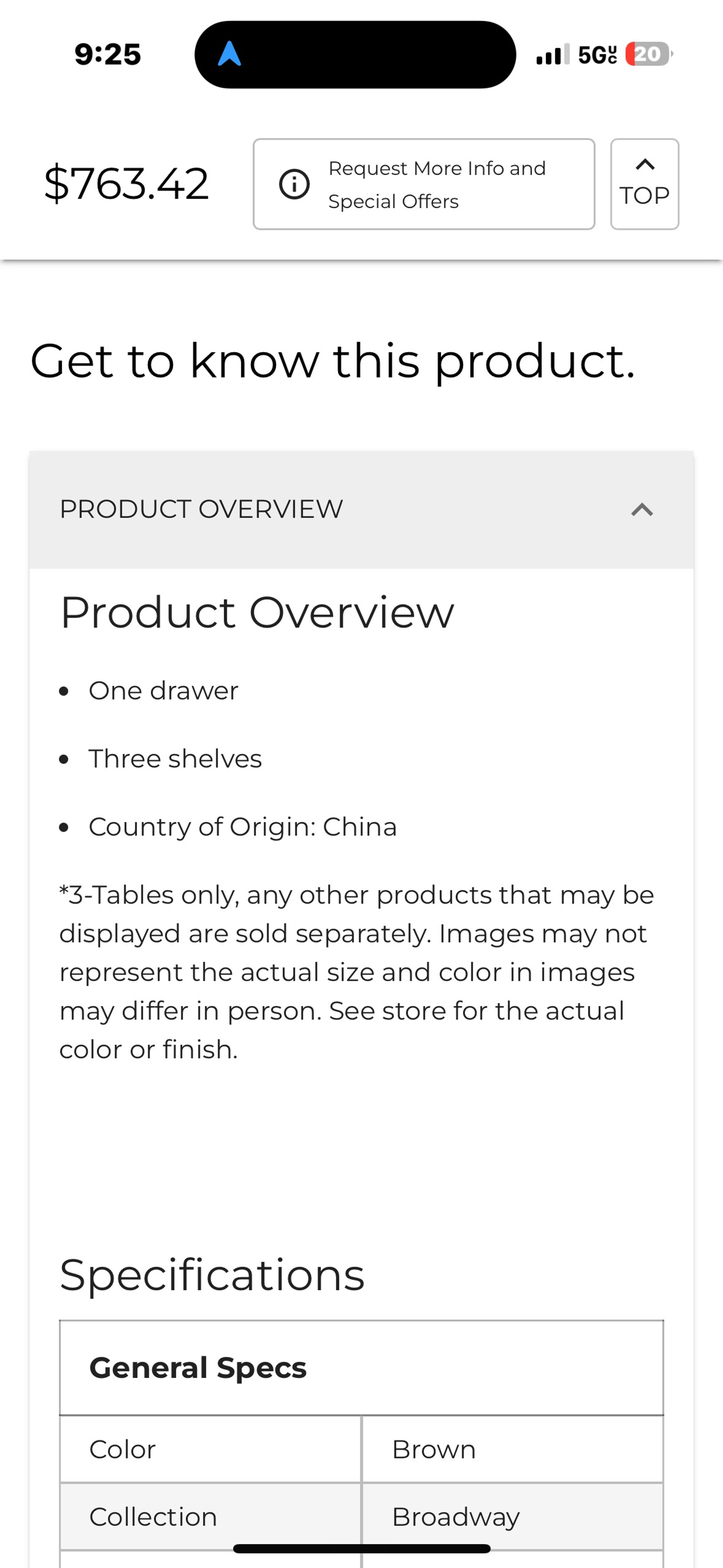 Rubin Furniture Lincoln Park Brown Wood End Table with Drawer - Image 3