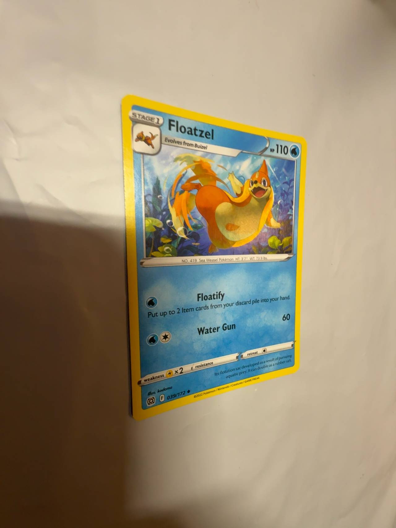 Pokémon TCG Brilliant Stars Floatzel Uncommon Reverse Holo