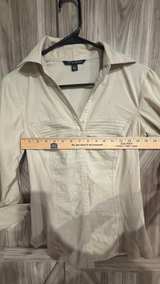 Zac & Rachel Small Pintuck Pleat Button Down Shirt Beige - Image 2