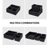 Posprica Woven Storage Baskets for Organizing, Small Black Baskets Cube Bin - Image 3