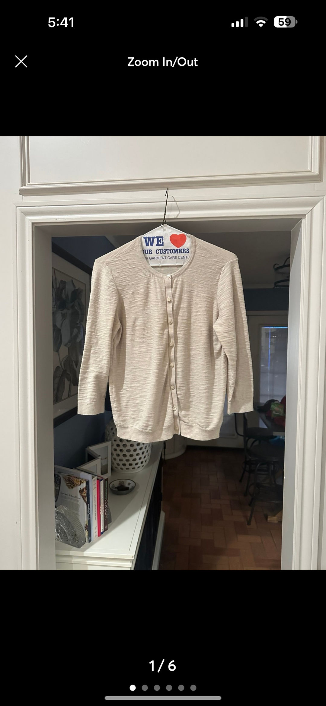 Women's Cream Cardigan Sweater