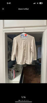 Women's Cream Cardigan Sweater - Image 1