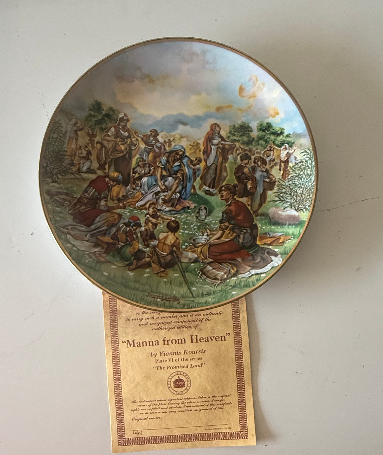 Yiannis Koutsis Manna from Heaven Collector Plate