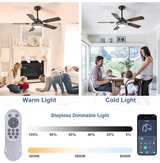 Depuley 42 Inch 5-Blade LED Ceiling Fan - Image 3