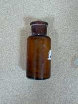Vintage Amber Glass Medicine Bottle - Image 5