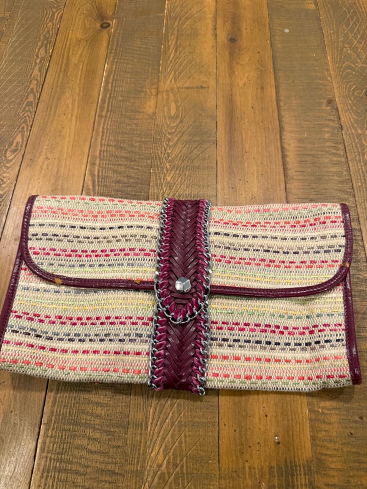 Seven For All Mankind Clutch Button Purse Handbag 