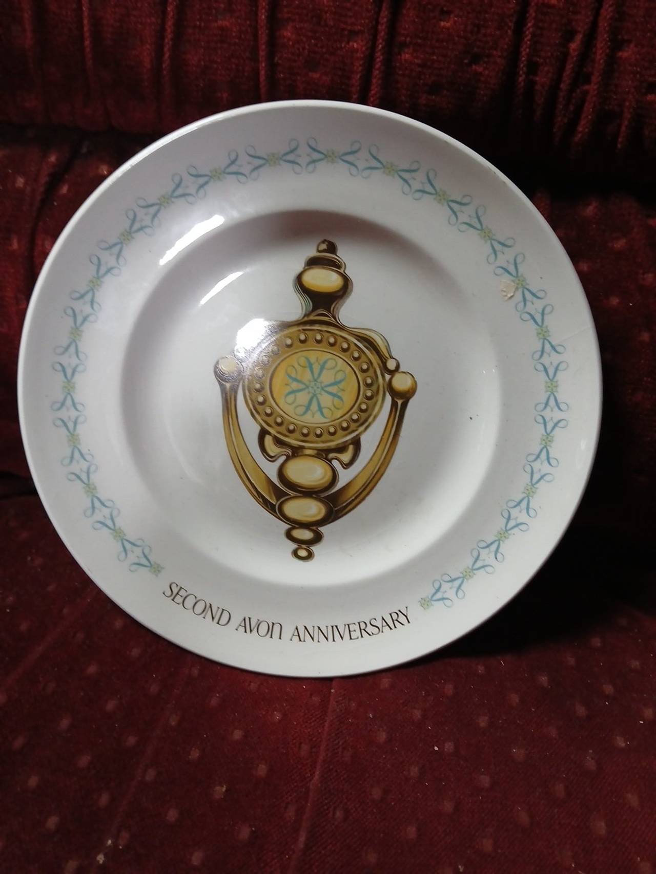 Vintage 1974 Avon Second Anniversary Collectible Plate