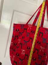 Vera Bradley Red Holiday Bows Quilted Tote Bag - Image 6