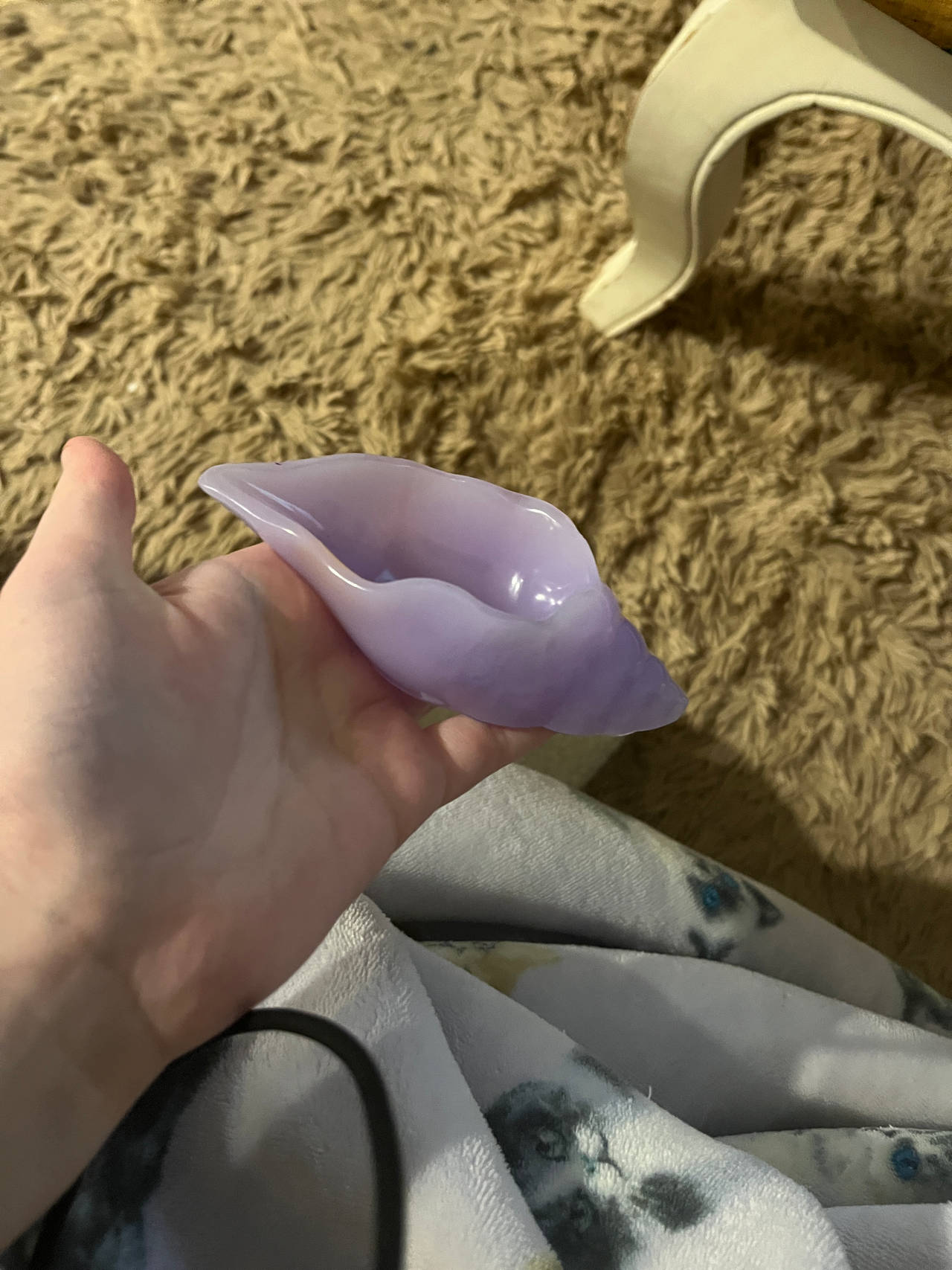 Purple resin Shell Dish