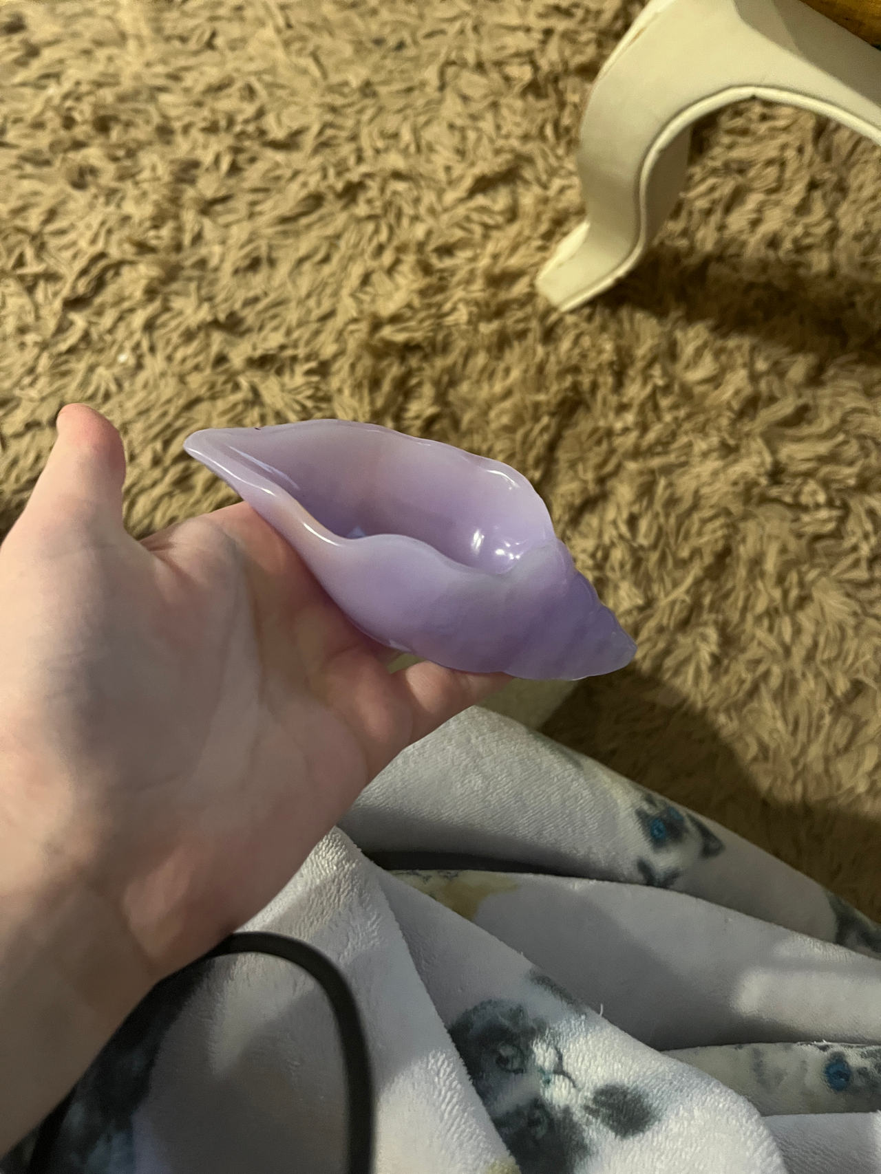 Purple resin Shell Dish