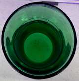 Vintage Anchor Hocking Forest Green Glass Small Bud Vase Banded Flared Rim - Image 2
