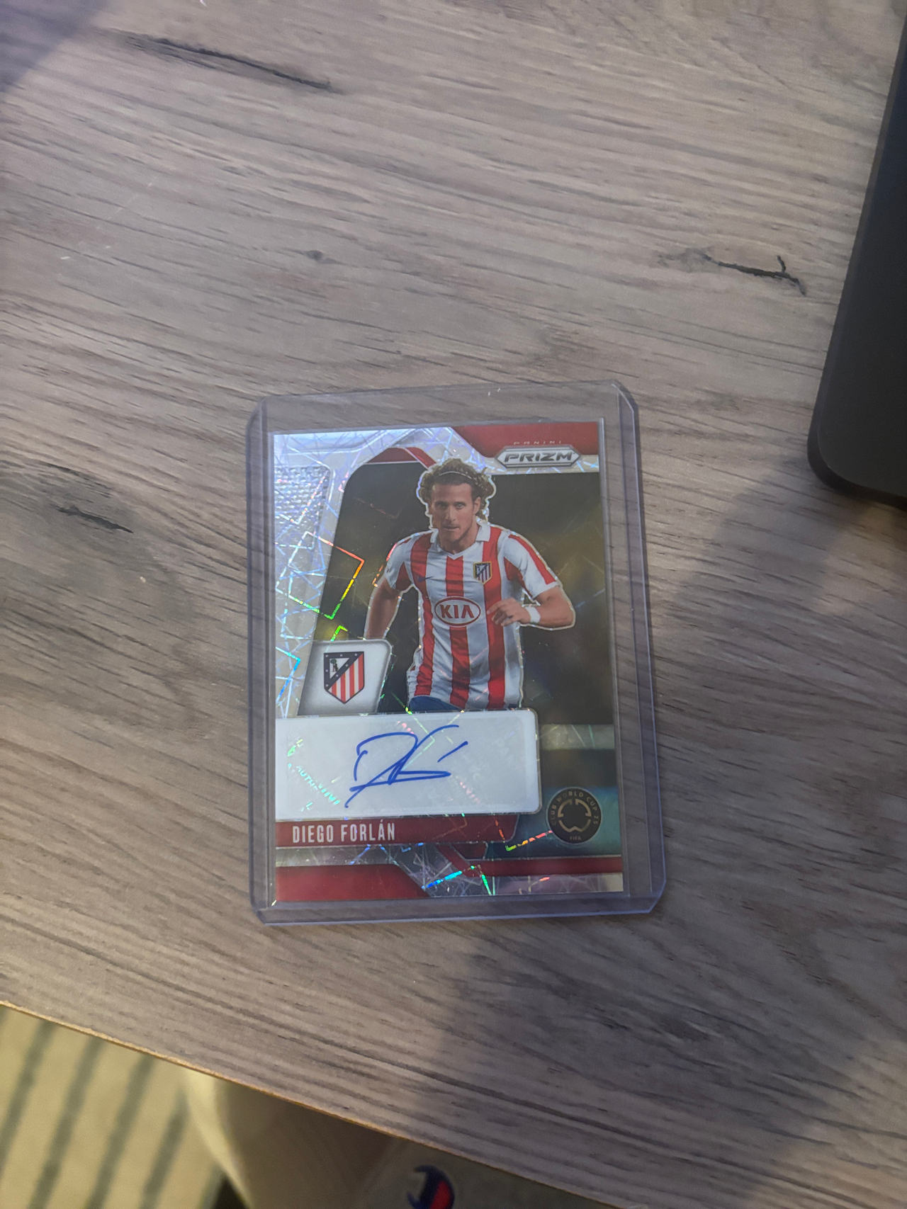 2022-23 Panini Prizm World Cup Diego Forlan Autograph Silver Prizm Card