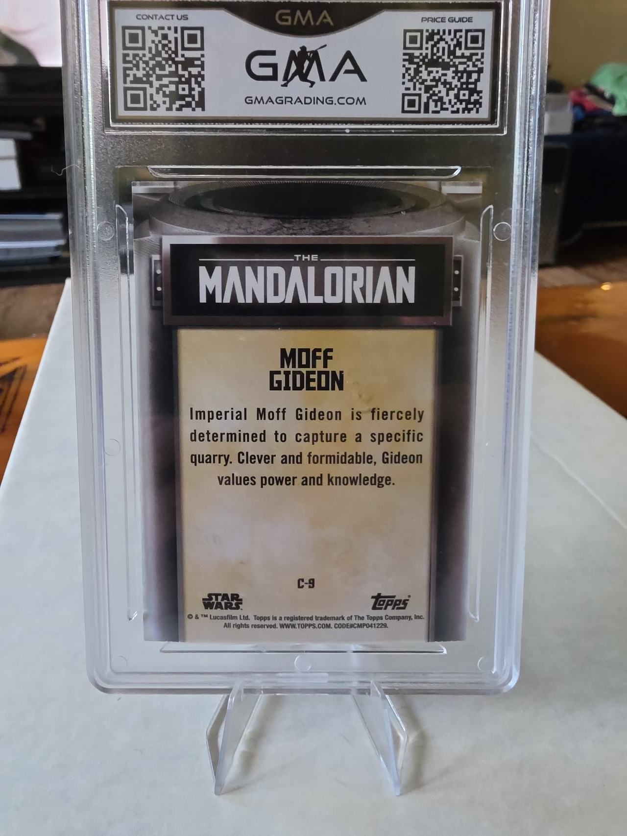 2021 Topps The Mandalorian Moff Gideon #C9 Characters GMA 8.5