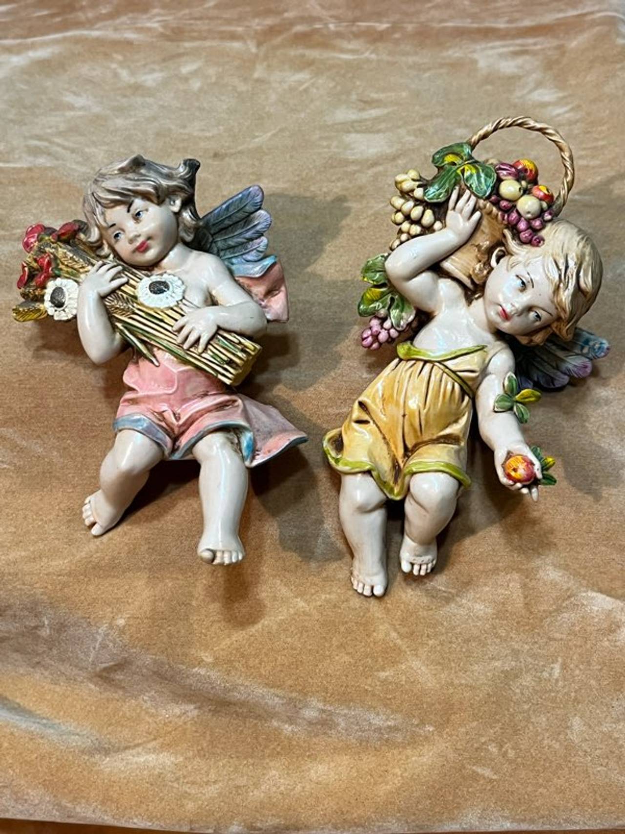 Porcelain Cherub Wall Plaques