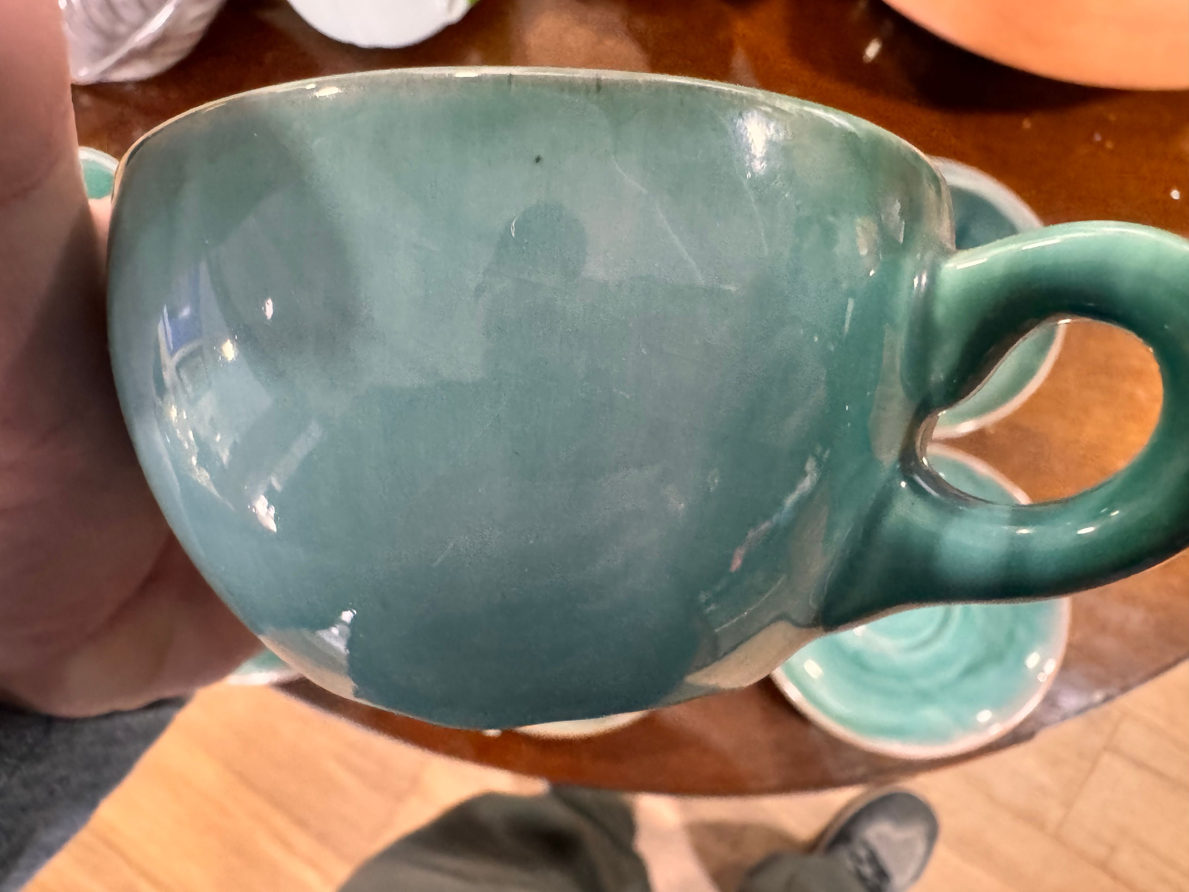 Six Vintage 1940's-1963 Levin Stangl Terra Rose Pottery Tea Coffee Cup & Saucer - Image 3