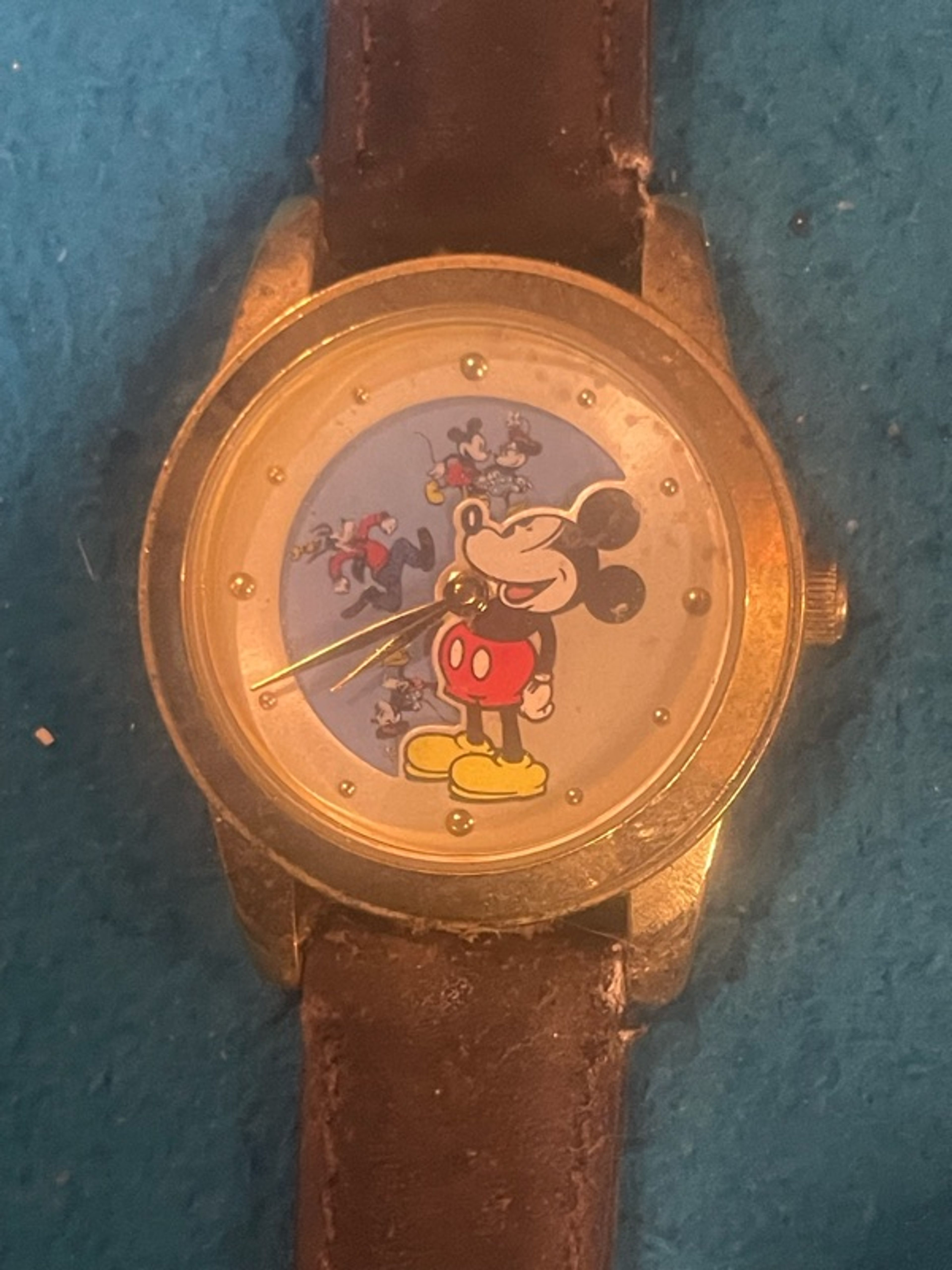 Seiko Disney Mickey Mouse Watch MU2390 Brown Leather Band