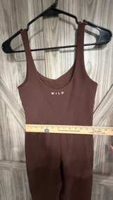 Small Wildflower Cases WILO Ribbed Flare Jumpsuit Brown - Image 6