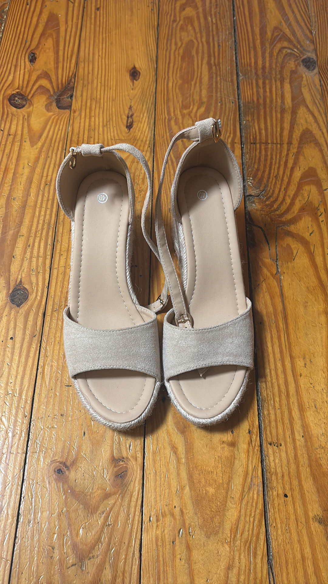 Tan Espadrille Wedge Sandals size 8