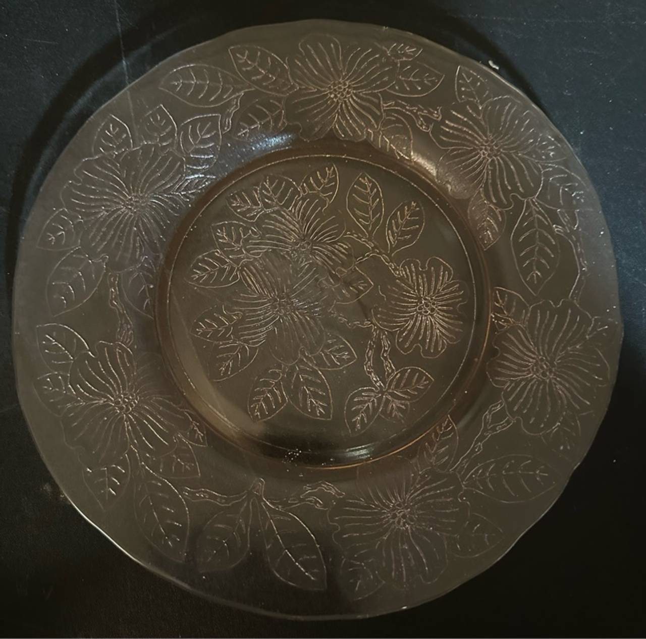 Macbeth Evans Dogwood Pink Depression Glass Luncheon Plate
