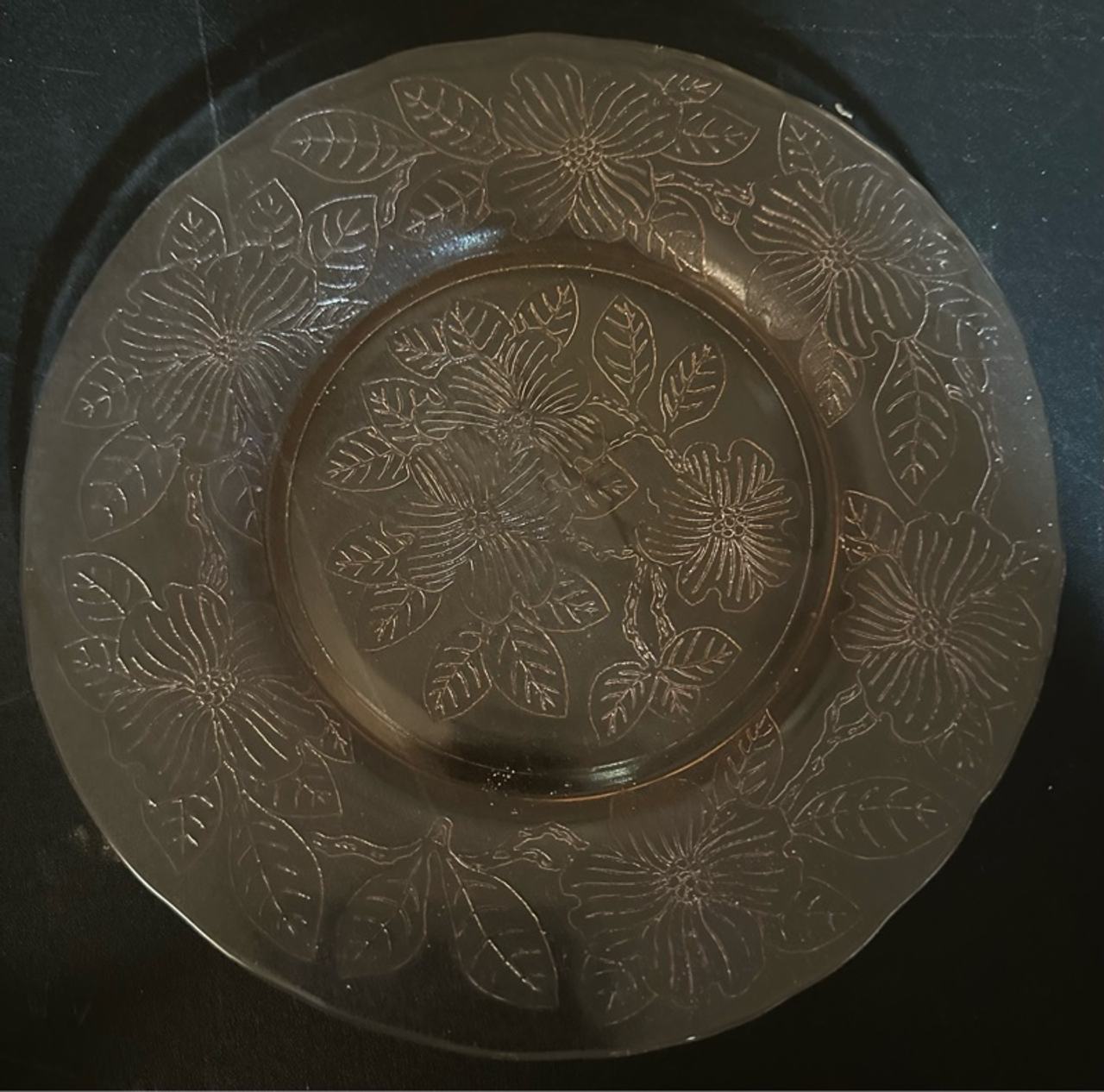 Macbeth Evans Dogwood Pink Depression Glass Luncheon Plate