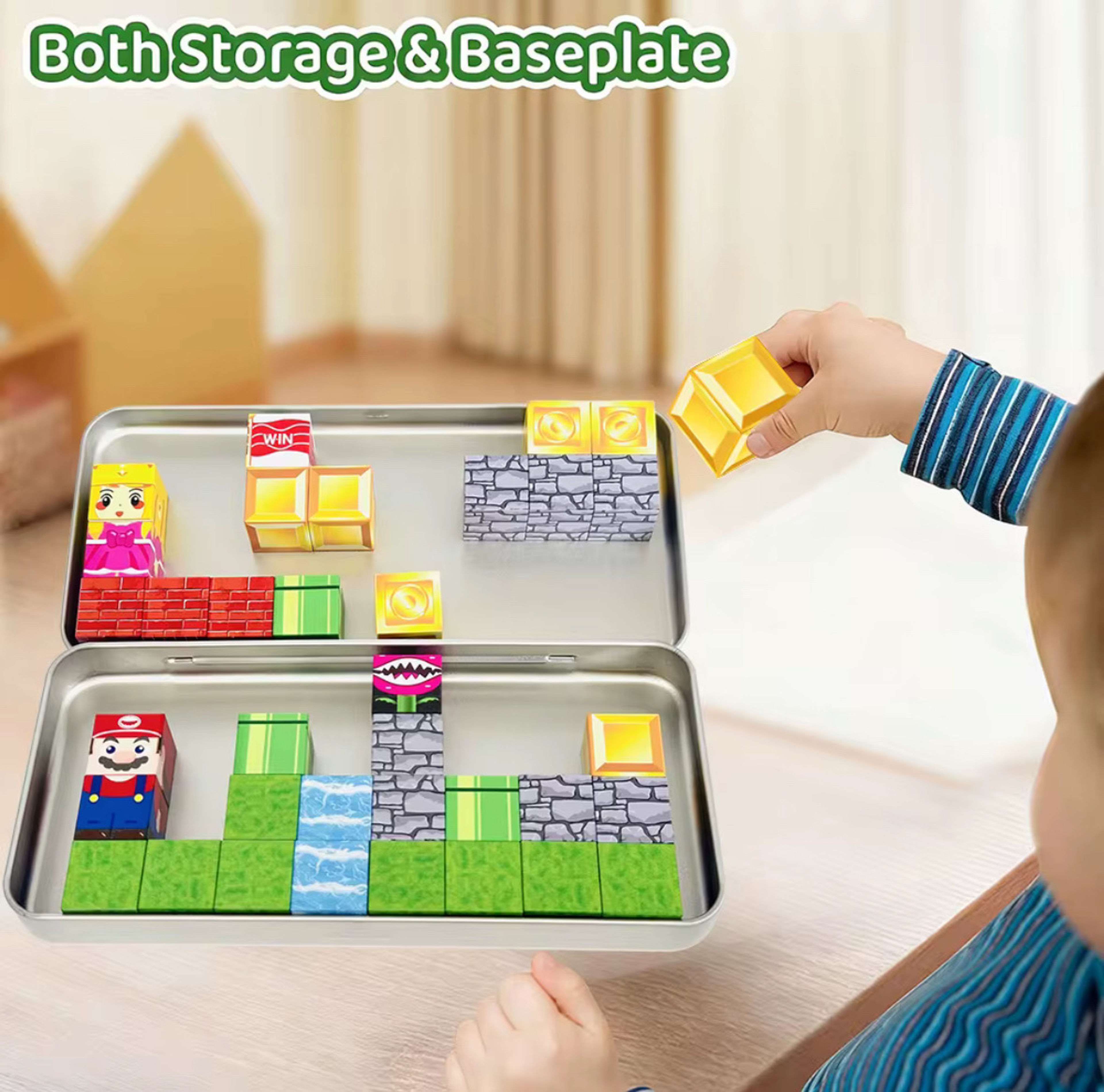 Travel Magnet Mario 35PCS Building Blocks Magnetic Cube Educational STEM DIY - Image 7