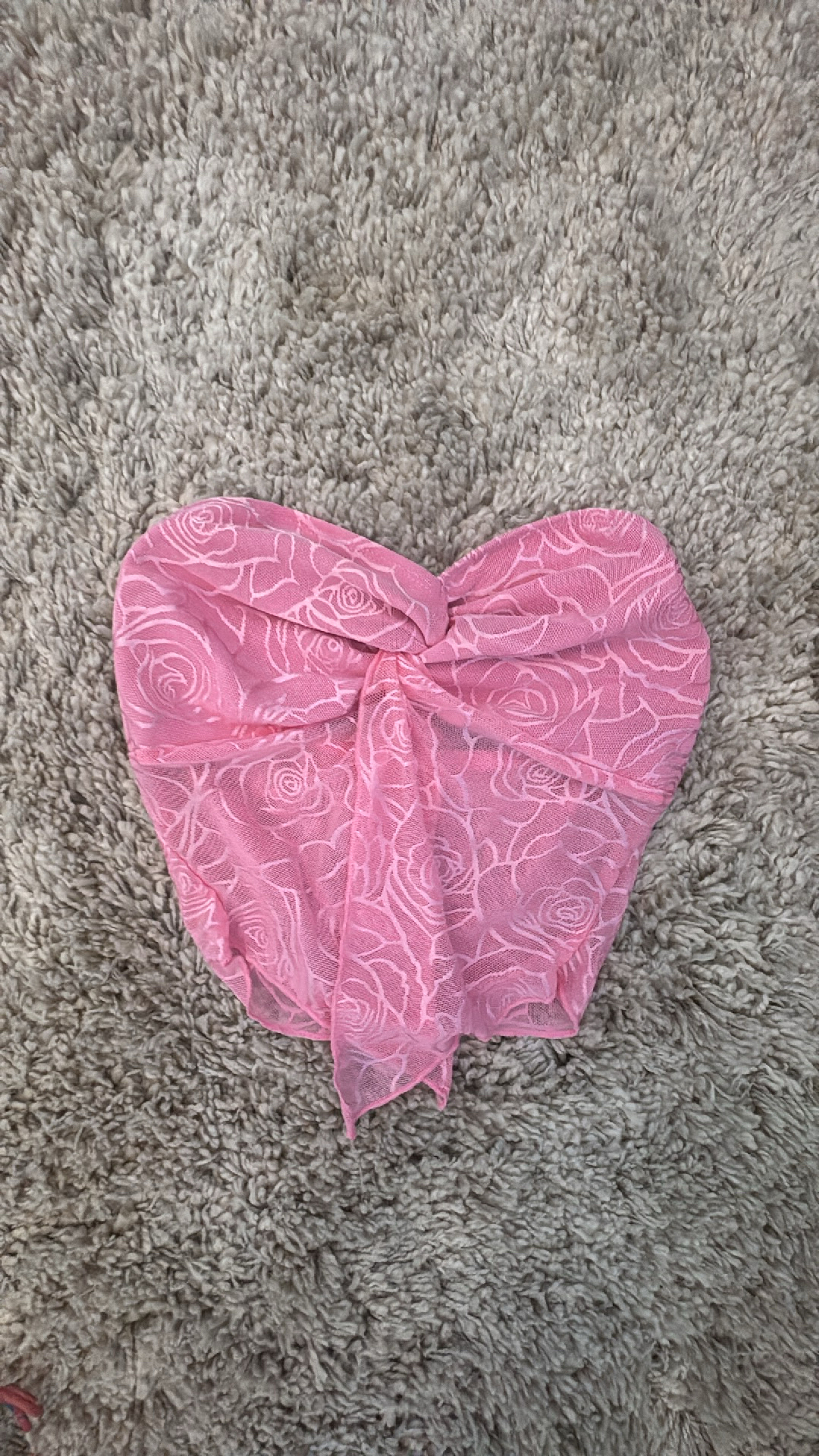 Sheer Pink Scarf Top