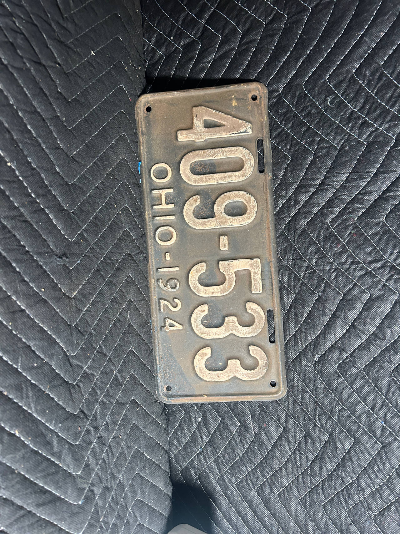 1924 Ohio License Plate