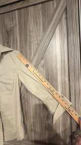 Zac & Rachel Small Pintuck Pleat Button Down Shirt Beige - Image 3