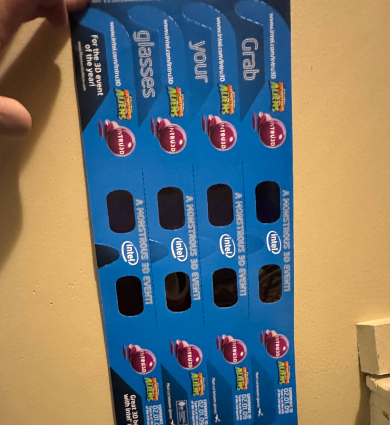 Intel InTru 3D Monsters vs. Aliens Promo Glasses