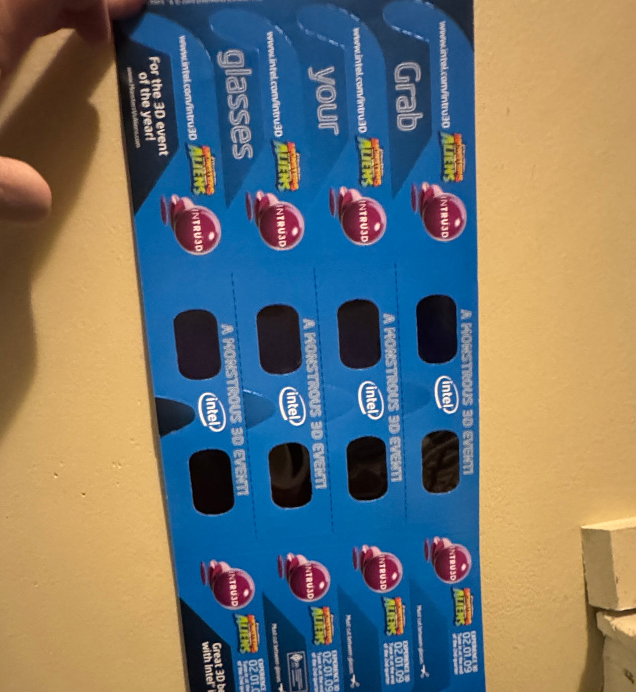 Intel InTru 3D Monsters vs. Aliens Promo Glasses