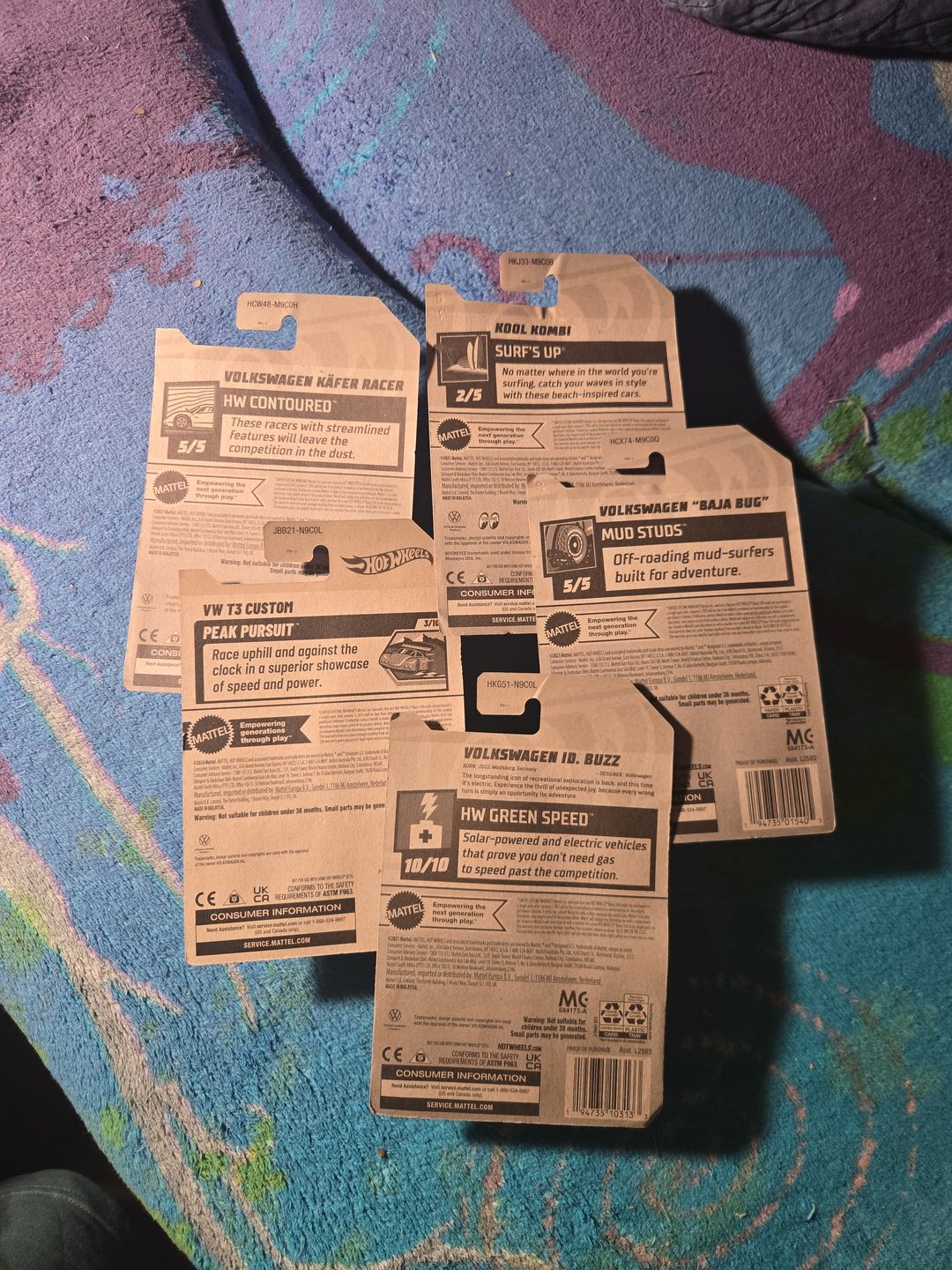 Hot Wheels Volkswagen Series Set of 5