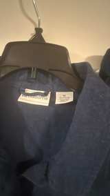 Liz Claiborne Navy Blue Linen Blend Shirt and Pant Set - Image 3