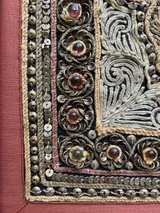 Vintage 1960s Framed Burmese Myanmar Kalaga Embroidery - Image 3