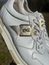NeroGiardini White Leather Platform Sneakers - Image 5