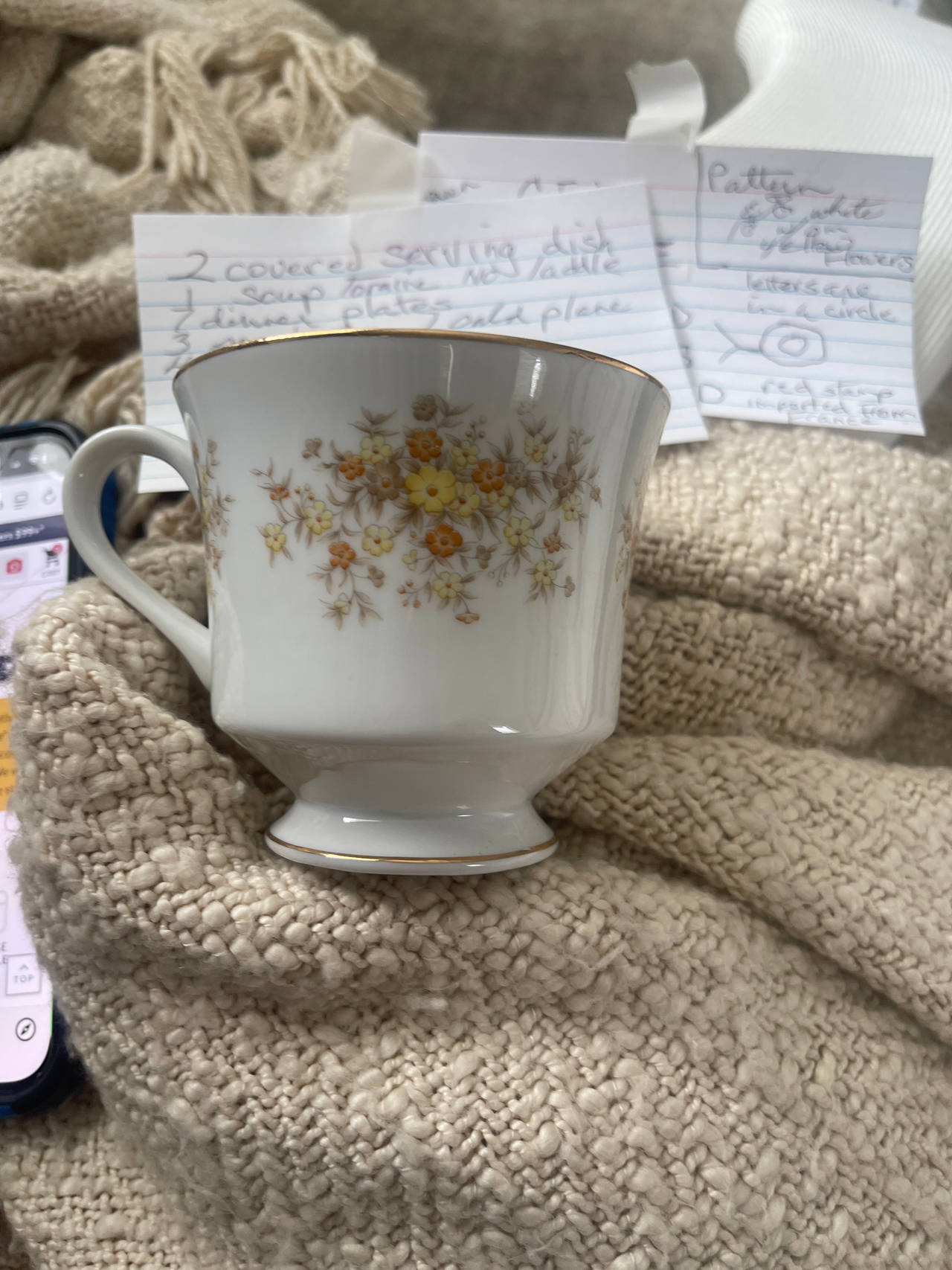 vintage floral china teacup