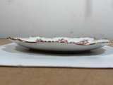 Vintage Crescent China Pink Rose Scalloped Gold Rim Plate - Image 5