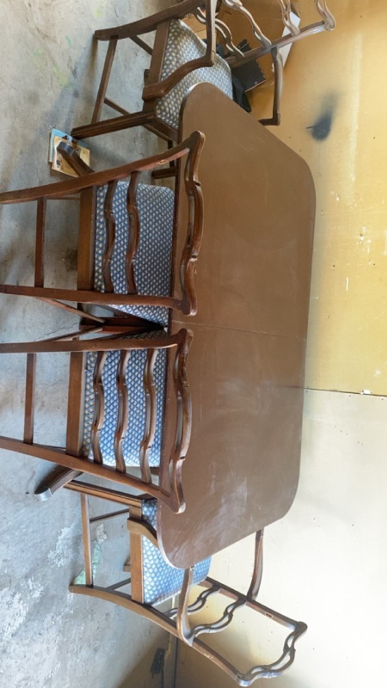 Mahogany Dining Table with Chairs