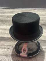Vintage Style Black Felt Top Hat - Image 2