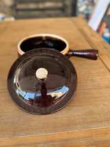Vintage Pfaltzgraff Gourmet Brown Drip Glaze Saucepan with Lid - Image 3