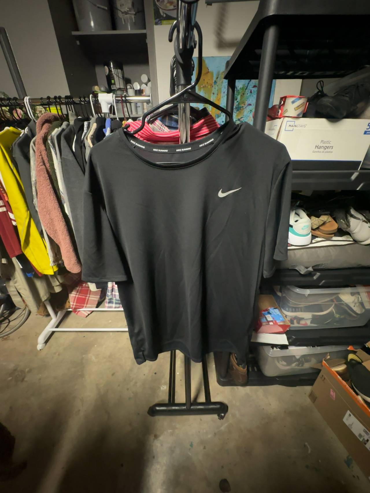 Nike Dri-FIT Black Running T-Shirt Size XL 