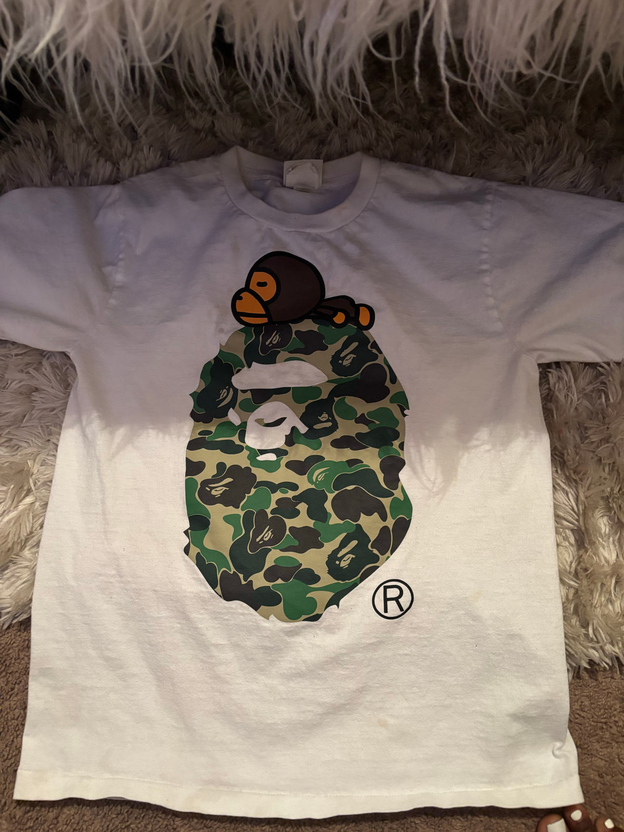 A Bathing Ape (BAPE) x Baby Milo Camo Ape Head T-Shirt