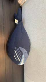 HUGE 35” 3 FEET Pottery Barn Kids Whale Throw Pillow STUFFED ANIMAL BLUE - Image 3