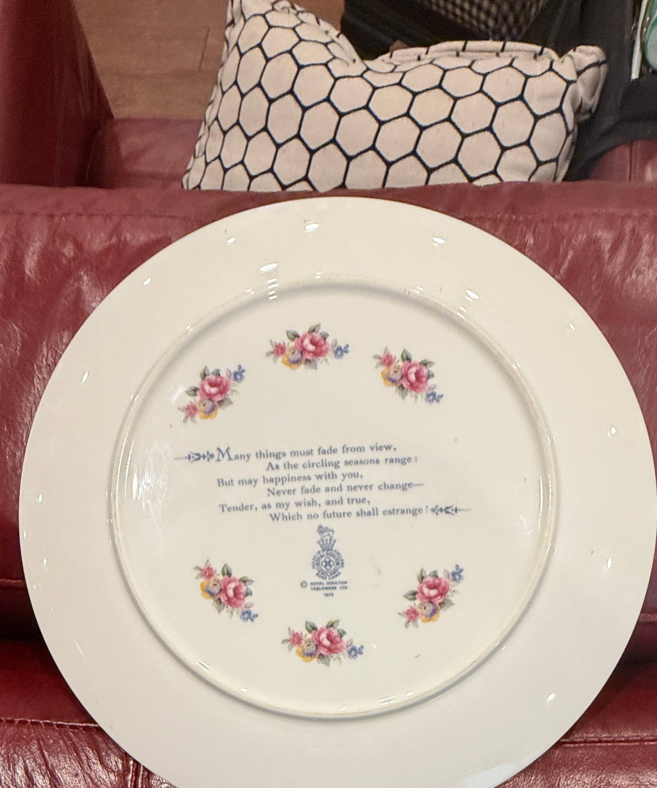 Royal Doulton Old Country Roses 1979 Verse Plate