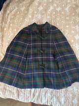 Vintage Plaid Toggle Cape Coat - Image 1