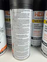 7x Flat Black Spray Paint – HDX Rust Preventative (New) - Image 6