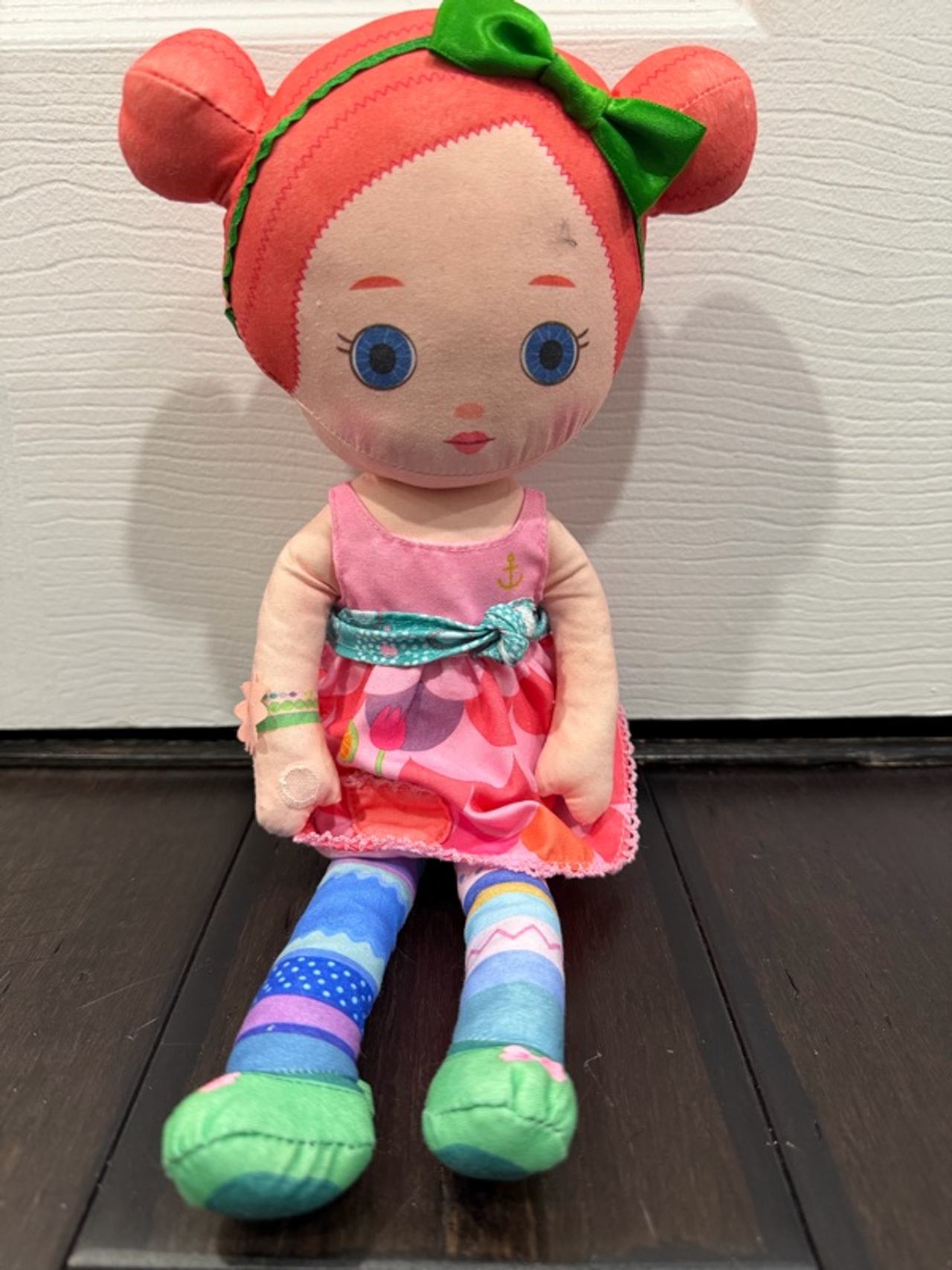 Zapf Creations Mooshka Doll Pink Hair with Green Bow