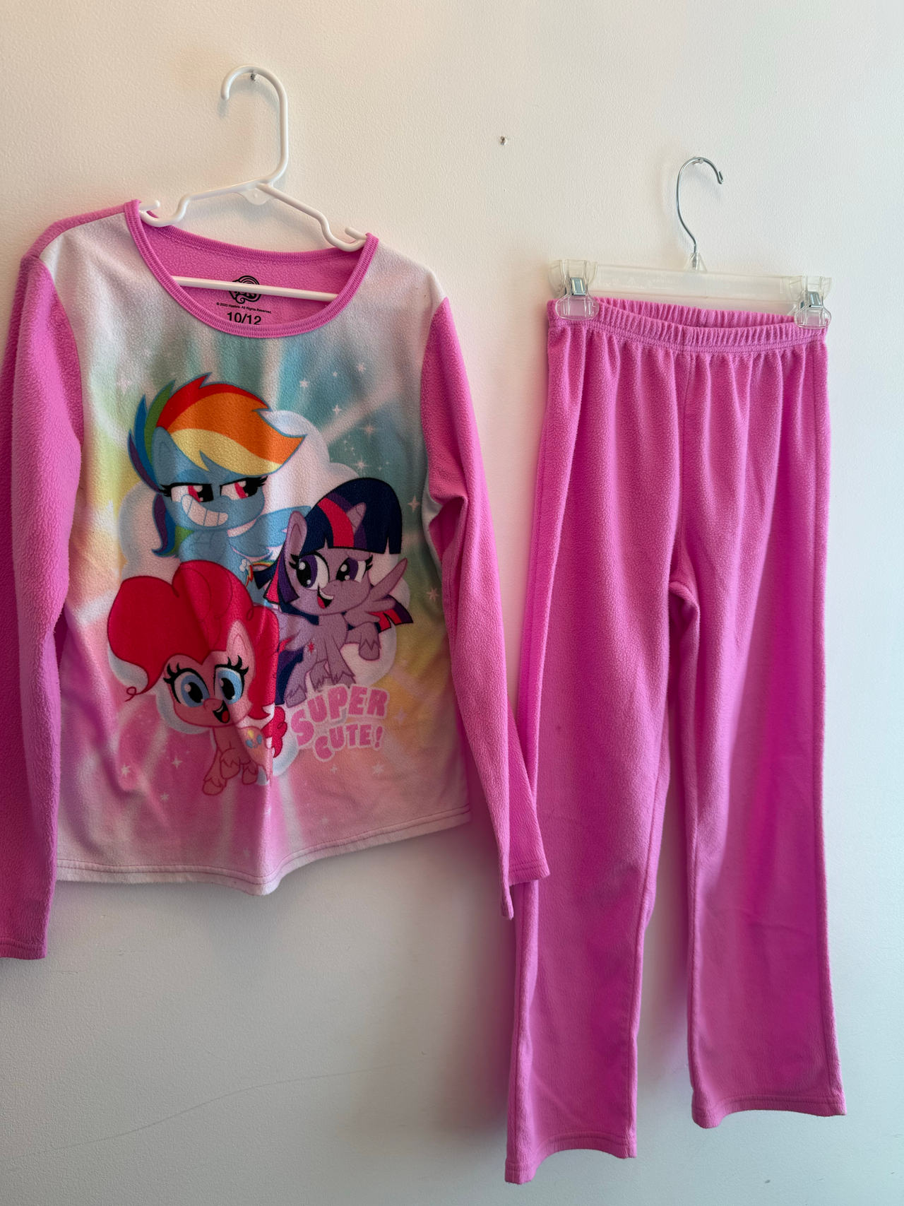 My Little Pony Girls Fleece Pajama Set Size 10/12