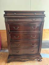 Traditional Ornate 6-Drawer Tallboy Dresser - Image 1