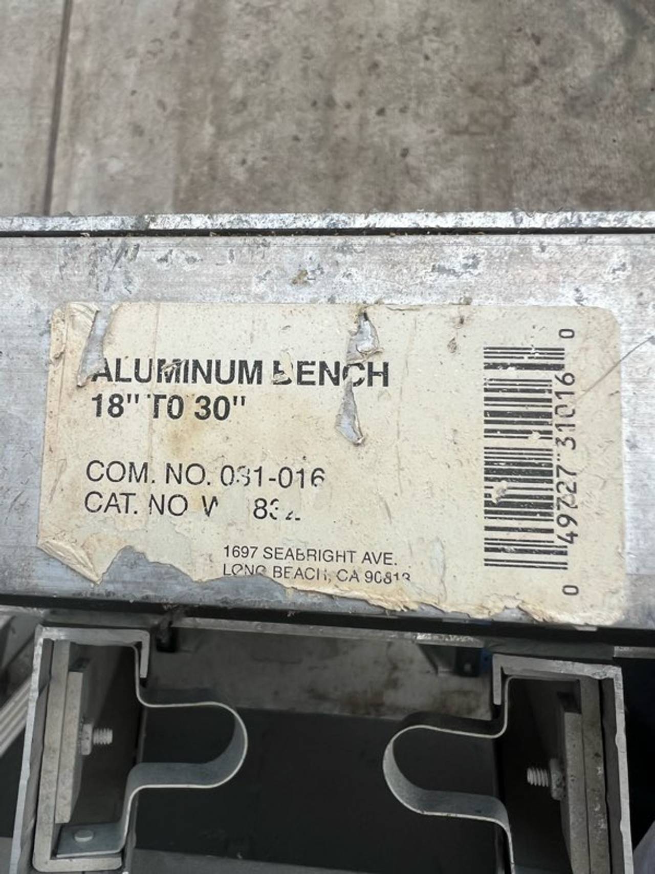 (2) - Warner 18" to 30" Adjustable Aluminum Work Benches